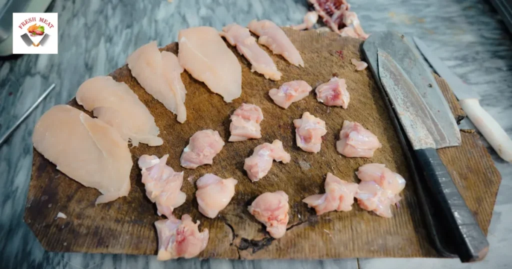 Fresh raw chicken pet food for cats and dogs