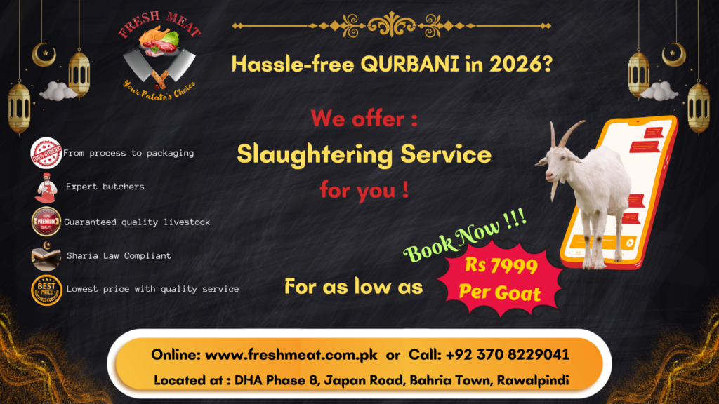 Eid Al Adha 2026: Fresh Meat Qurbani Service in Bahria Town Phase 8